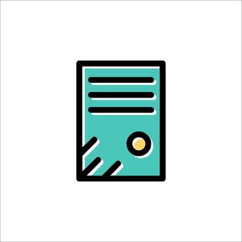 Computer Server Icon Data Storage Modern Flat Design, network vector