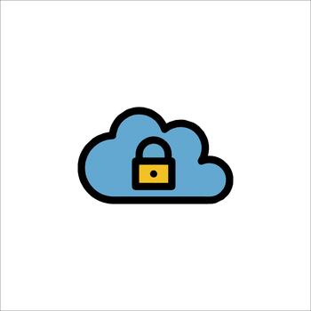 nube seguridad icono seguro datos almacenamiento y proteccion, nube tecnología vector