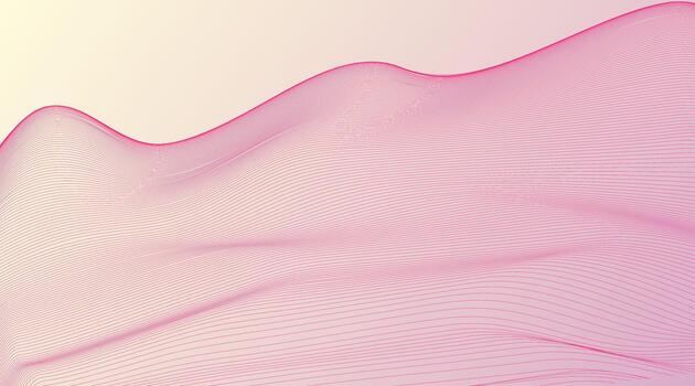 Abstract Pink and Yellow Gradient Wave Background, Futuristic Digital Mesh Lines Texture, Modern Smooth Flowing Cyber Art vector