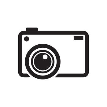 Versatile and sleek camera icon, symbolizing modern photography, digital imaging, and visual storytelling technology, ideal for web graphics, mobile applications, and multimedia projects vector