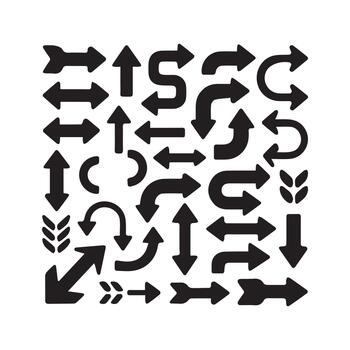 flechas conjunto para navegación, dirección, y diseño elementos vector