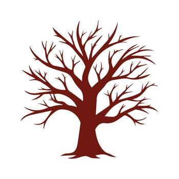 Bare Tree Silhouette A Illustration of a Branching Design Element for Art and Design Projects vector