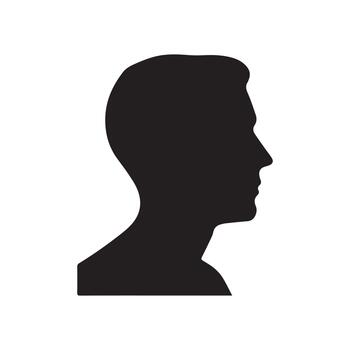 Silhouette of a Person A Profile View with a Smoothly Defined Outline and Crisp Details vector
