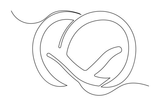 Minimalist infinity symbol continuous line drawing icon element isolate vector