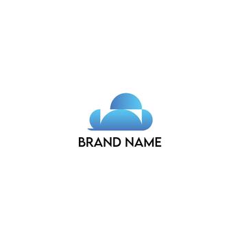 Abstract Cloud Computing and Communication Logo vector