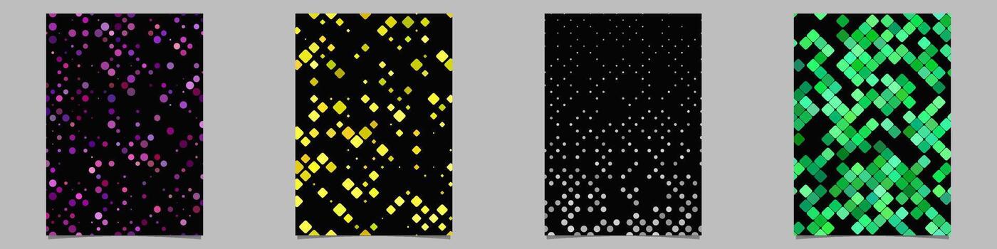 resumen geométrico folleto antecedentes colección con cuadrícula y puntos vector