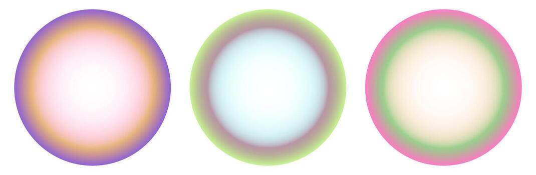 Vibrant Soft Glow Gradient Circles in Pastel Neon Color Style vector