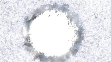 animado geada transição sobreposições com orgânico gelo cristalização efeitos a partir de exterior para meio dentro a partir de exterior para meio Fora video