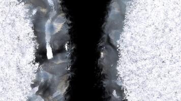 animado geada transição sobreposições com orgânico gelo cristalização efeitos a partir de horizontal arestas dentro video
