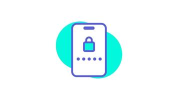 un' bloccato dispositivo icona che rappresentano multistrato autenticazione sistemi progettato per convalidare identità, bloccare intrusioni, e garantire sicuro personale dispositivo video