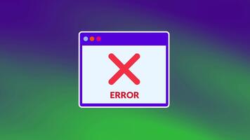 uma falha computador janela gráfico transmite digital frustração, sistema instabilidade, e a imprevisível natureza do tecnologia quando erros interromper suave fluxo de trabalho. video