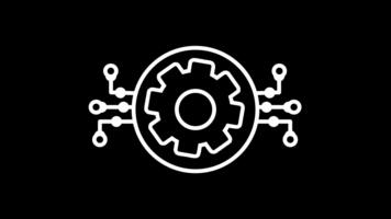 presenteert een uitrusting gecombineerd met digitaal elementen symboliseert geautomatiseerd processen verbeteren produktiviteit en zorgen voor glad functionaliteit aan de overkant met elkaar verbonden globaal systemen. video