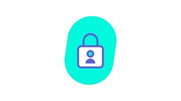 An identity badge icon symbolizing reinforced personal data protection ensuring safe access control, privacy preservation, and reliable authentication video