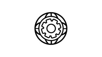 illustrerar en stiliserade digital redskap representerar Avancerad teknik begrepp formning modern sammankopplade system stödjande evolving global teknologisk utveckling i dag. video