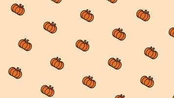 un' giocoso modello di ripetuto zucche le forme un' vivace di stagione sfondo evidenziazione autunno energia, festivo decorazione, e caldo illustrato fascino nel un' semplice ripetendo disposizione. video