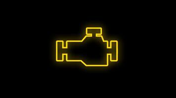 un motor advertencia indicador icono demostración potencial mecánico asuntos, alentador conductores a buscar oportuno diagnósticos y evitar costoso futuro daño. video