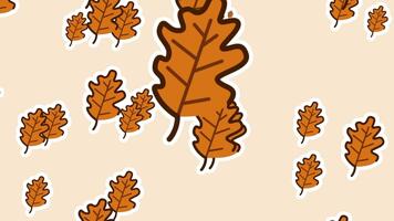 galleggiante autunno le foglie cascata attraverso il telaio nel dolce movimento, la creazione di un' vivace di stagione modello quello cattura il ventilato fascino di ringraziamento tempo metereologico video