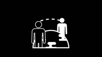 en team samarbete nav symbol visa upp en enhetlig arbetssätt miljö den där möjliggör samarbete, kommunikation, och effektiv grupp produktivitet video