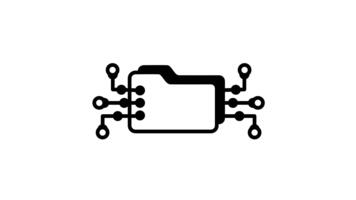 muestra un seguro digital carpeta vinculado mediante global nodos enfatizando eficiente información movimiento secundario suave datos fluir a través de conectado tecnología redes video