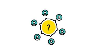 Presents a structured question symbol connected to digital points representing guided inquiry supporting improved problem-solving across growing technological landscapes. video