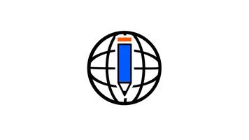 Portrays a pen circling a digital globe representing education empowered by technology enabling individuals to learn effectively across diverse online global systems. video