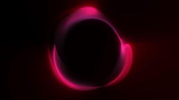 dynamisk röd energi sfär virvlande i en mörk trogen Plats. sömlös 4k 60 fps slinga lämplig för tech presentationer, sci-fi ui rörelse och dramatisk lysande virvel bilder. video