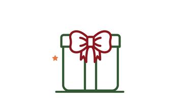 Present icon animation. Animated icon related to christmas, gift. Suitable for user interface, provide visual feedback and more. alpha channel, transparent background video