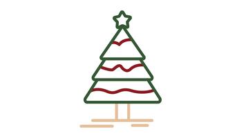 Natale albero icona animazione. animato icona relazionato per Natale. adatto per utente interfaccia, fornire visivo risposta e di più. alfa canale, trasparente sfondo video