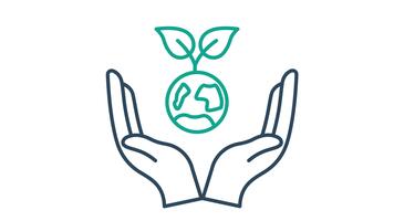 Conservation icon animation. Animated icon related to sustainable. Suitable for user interface, provide visual feedback and more. alpha channel, transparent background video