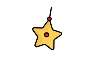 Christmas star icon animation. Suitable for user interface, provide visual feedback and more. alpha channel, transparent background video