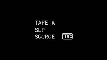 årgång tejp en slp källa text täcka över med tekniskt fel effekt och tidsstämpel video