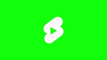 animerad vit spela knapp ikon visas och expanderar på en grön skärm bakgrund video