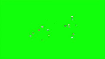 Abstract particles floating and moving on a green screen background. video
