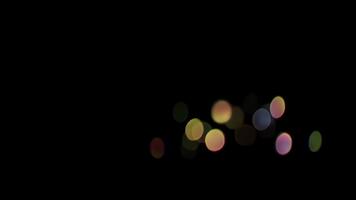 Sanft Bokeh Beleuchtung Hintergrund abstrakt verschwommen Kreise von Farbe auf ein dunkel Hintergrund video
