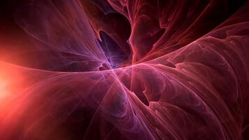 Red and purple energy vortex twisting inward through deep abstract space field. Abstract concept video