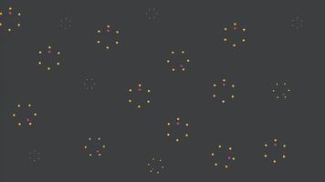 abstract gloeiend zonnestraal deeltjes Aan donker achtergrond, naadloos beweging grafiek lus video