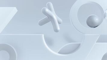 astratto 3d geometrico forme con morbido illuminazione e delicato ombre - minimalista sfondo video