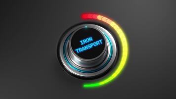 luminosa Schermo osservato, ricercatore monitor luminoso segnali, laboratorio ambientazione con raggiante strumento e sostanze chimiche, scienziato osserva neon illuminazione su metallico superficie durante esperimenti video