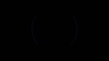 dynamisk blå lysande koncentrisk bågar skapande en trogen abstrakt energi puls mot en minimalistisk bakgrund. video