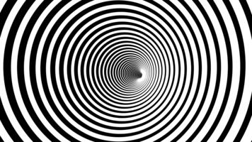 ipnotico concentrico cerchi la creazione di un' sconvolgente ottico illusione con un' dinamico vortice effetto. video
