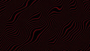 abstrakt röd vågig rader mönster på svart bakgrund skapar en modern och dynamisk design element video