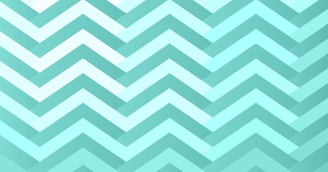 Abstract mint cyan chevron pattern background with zigzag lines creating dynamic geometric texture vector