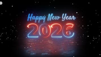 happy new year 2026 animated text Animation loop playback video