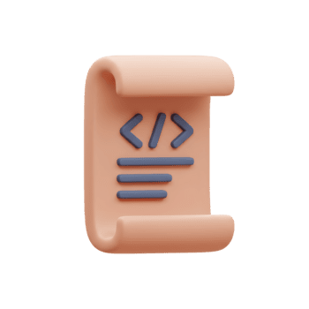 3d icono de un codificación documento o programación Desplazarse símbolo png