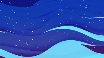 lugna azurblå strömmar sammanflätade med strålnings himmelsk mönster skapa lugnande hav video