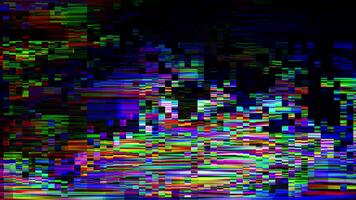 stralend segmenten botsen met geweld binnen schimmig digitaal milieu veroorzaken chaos video