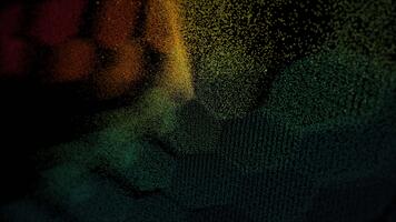 pulsante hexágono patrones en texturizado red para investigación ilustraciones video