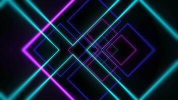 ljus neon korsande former skapa trogen visuell effekter för evenemang video