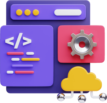 3d zurück Ende Programmierung Symbol auf transparent Hintergrund png