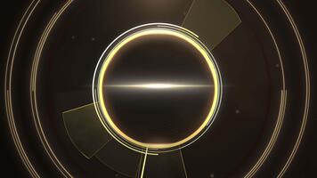 lyxig cirkulär se upp visa med lysande ringar och dynamisk sektioner video